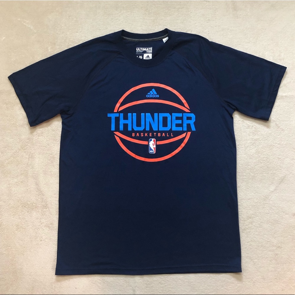 Adidas Oklahoma Thunder Basketball T-Shirt, Size L